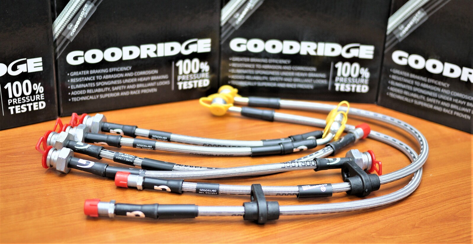 Goodridge GOLD For Honda Vtr1000 Sp1-Sp2 99-08 Front Race SS Braided Brake Lines 