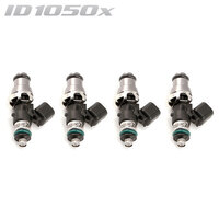 ID1050-XDS INJECTORS SET OF 4, 48MM LENGTH, 14MM GREY ADAPTOR TOP, 14MM LOWER O-RING - HONDA  K SERES K20 K24