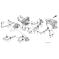 OEM HONDA B SERIES FACTORY OIL COOLER HOSE - INLET