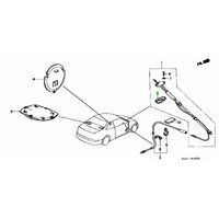 OEM HONDA EG CIVIC ANTENNA BLOCK OFF GASKET BASE