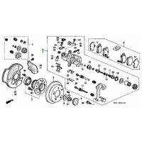 OEM HONDA EK9 CIVIC DC2 INTEGRA TYPE R REAR CALIPER ASSEMBLY (RIGHT)