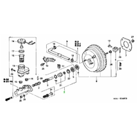 OEM HONDA 1" BRAKE MASTER CYLINDER ASSEMBLY (RHD) EK9 CIVIC DC2 INTEGRA TYPE R