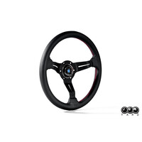 NARDI DEEP CORN PERFORATED LEATHER BLACK SPOKES 330MM