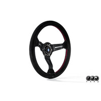 NARDI DEEP CORN SUEDE LEATHER BLACK SPOKES 330MM
