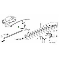 OEM HONDA INTEGRA DC5 DOOR PILLAR TRIM - LEFT SIDE