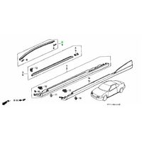OEM HONDA 94-01 DC2 INTEGRA ROOF MOLDING ASSEMBLY LEFT SIDE