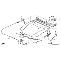 OEM HONDA FRONT WINDSHIELD COWL COVER CLIP (B) HONDA CIVIC EG EK, INTEGRA DC2