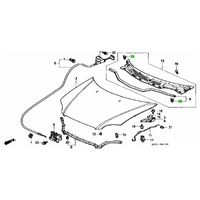 OEM HONDA FRONT WINDSHIELD COWL COVER CLIP (A) HONDA CIVIC EG EK, INTEGRA DC2