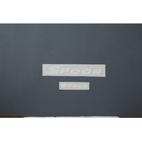 SPOON SPORTS TEAM STICKER, WHITE [200/100mm]