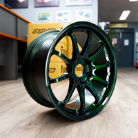 RAYS FORGED CE28N SL 18X9.5 +38 5X114.3 RACING GREEN