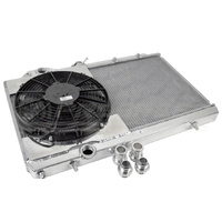 CSF RACING 1-ROW 31MM ULTRA HIGH PERFORMANCE ALUMINIUM RADIATOR W/12" FAN & SHROUD MITSUBISHI EVO 4-9