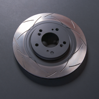 DBA HONDA CIVIC RETRO FIT TYPE R CALIPERS (280X22MM - 4X100) - STREET T2 SLOTTED FRONT BRAKE ROTORS - FRONT PAIR