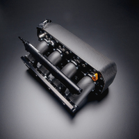 PRACWORKS HONDA K SERIES 82MM PORTED INTAKE MANIFOLD MATTE BLACK