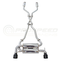 INVIDIA GEMINI CAT BACK EXHAUST W/BLACK SIGNATURE SERIES TIPS NISSAN 350Z Z33 02-09