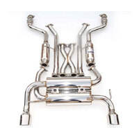 INVIDIA GEMINI CAT BACK EXHAUST W/SS ROLLED TIPS INFINITI FX35 09-12 (3.5L V6)