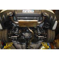 INVIDIA Q300 CAT BACK EXHAUST W/PSR CARBON FIBRE TIPS MITSUBISHI EVO X CZ4A