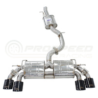 INVIDIA R400 "SIGNATURE EDITION" VALVED CAT BACK EXHAUST W/OVAL BLACK TIPS VW GOLF R MK7