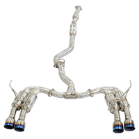 INVIDIA R400S CAT BACK EXHAUST W/TI STRAIGHT CUT TIPS SUBARU WRX/STI 11-21 