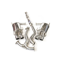 INVIDIA Q300 CAT BACK EXHAUST W/SS ROLLED TIPS - SUBARU WRX/STI 11-20