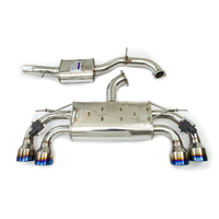 INVIDIA Q300 VALVED CATBACK EXHAUST W/ROUND TI ROLLED TIPS - VW GOLF R MK7.5