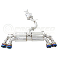 INVIDIA R400 VALVED CAT BACK EXHAUST W/PSR CARBON FIBRE TIPS VW GOLF R MK7.5