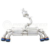 INVIDIA R400 VALVED CAT BACK EXHAUST W/ROUND ROLLED SS TIPS VW GOLF R MK7.5