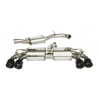 INVIDIA R400 "SIGNATURE EDITION" VALVED CAT BACK EXHAUST W/ROUND BLACK TIPS - VW GOLF R MK7.5