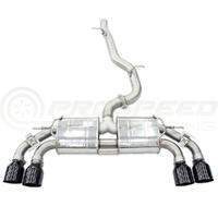 INVIDIA R400 VALVED CAT BACK EXHAUST W/PSR CARBON FIBRE TIPS VW GOLF R MK8