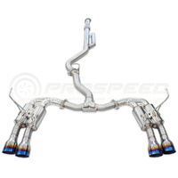 INVIDIA R400 CAT BACK EXHAUST W/TI STRAIGHT CUT TIPS SUBARU WRX VB 22+ (SEDAN)
