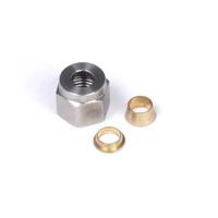 HALTECH 1/4" NUT AND BRASS FERRULE ONLY