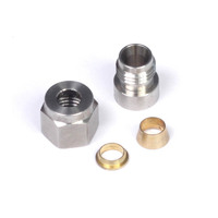 HALTECH 1/4" STAINLESS STEEL WELD-ON KIT - INC NUT AND FERRULE