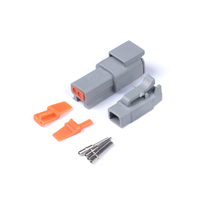 HALTECH PLUG AND PINS ONLY - MATCHING SET OF DEUTSCH DTM 2 CONNECTORS (7.5 AMP)