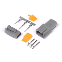 HALTECH PLUG AND PINS ONLY - MATCHING SET OF DEUTSCH DTM 3 CONNECTORS (7.5 AMP)