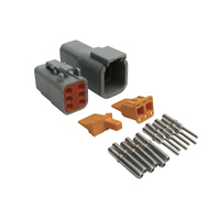 HALTECH PLUG AND PINS ONLY - MATCHING SET OF DEUTSCH DTM 6 CONNECTORS (7.5 AMP)