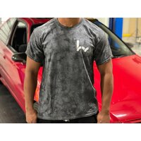 HYBRID RACING PIT CREW T-SHIRT - MEDIUM - DARK/LIGHT GREY TIE-DYE