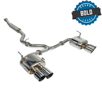 REMARK CATBACK EXHAUST STAINLESS SINGLE 4" QUAD TIPS (NON-RESONATED) SUBARU WRX/WRX STI VA 15-21