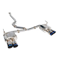 REMARK CATBACK EXHAUST BURNT STAINLESS 4" QUAD TIPS (NON-RESONATED) SUBARU WRX/WRX STI VA 15-21