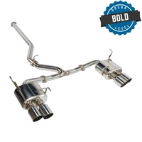 REMARK CATBACK EXHAUST STAINLESS SINGLE 4" QUAD TIPS (NON-RESONATED) SUBARU WRX VB 22+