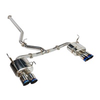 REMARK CATBACK EXHAUST BURNT STAINLESS 4" QUAD TIPS (NON-RESONATED) SUBARU WRX VB 22+