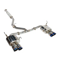 REMARK CATBACK EXHAUST BURNT STAINLESS 4" QUAD TIPS (RESONATED) SUBARU WRX VB 22+