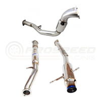INVIDIA N1 TURBO BACK EXHAUST RESONATED W/CATLESS DOWN PIPE, TI TIP SUBARU WRX/STI GD 01-07