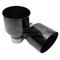 INVIDIA Q300 TURBO BACK EXHAUST W/PSR O2 OUTLET, BLACK STRAIGHT CUT TIPS MITSUBISHI EVO X