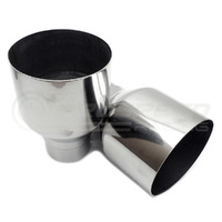 INVIDIA Q300 TURBO BACK EXHAUST W/PSR O2 OUTLET, POLISHED STRAIGHT CUT TIPS MITSUBISHI EVO X