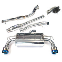 INVIDIA Q300 TURBO BACK EXHAUST W/PSR O2 OUTLET, TI TIPS - MITSUBISHI EVO X