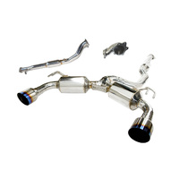 INVIDIA DUAL N1 TURBO BACK EXHAUST W/PSR O2 OUTLET, TI TIPS - MITSUBISHI EVO X