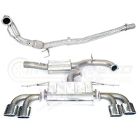 INVIDIA Q300 NON-VALVED TURBO BACK EXHAUST W/OVAL SS ROLLED TIPS VW GOLF R MK7