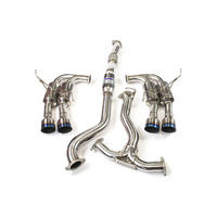INVIDIA R400 TURBO BACK EXHAUST W/TI TIPS - 11-14 WRX/11-21 STI