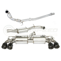 INVIDIA R400 "SIGNATURE EDITION" VALVED TURBO BACK EXHAUST W/ROUND BLACK TIPS VW GOLF R MK7.5