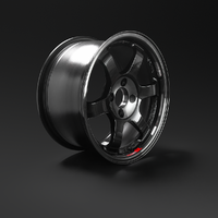 RAYS FORGED TE37 SL 15X8 +35 4X100 PRESSED DOUBLE BLACK