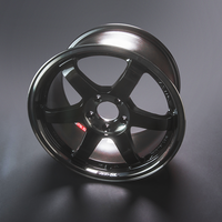 RAYS FORGED TE37 SL 18X9.5 +45 5X120 PRESSED DOUBLE BLACK